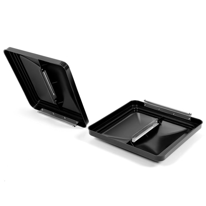 DURAFORCE 2PCS 14"X14" For RV Replacement Black Roof Vent Cover Camper Trailer Ventline