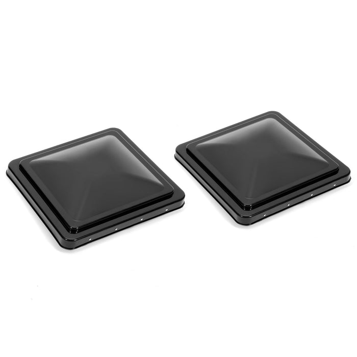 DURAFORCE 2PCS 14"X14" For RV Replacement Black Roof Vent Cover Camper Trailer Ventline