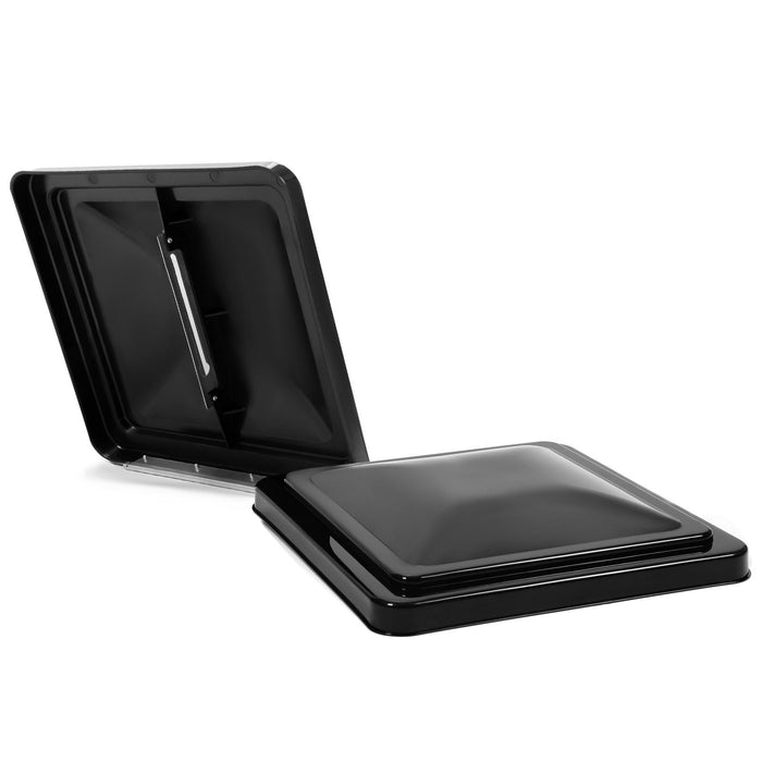 DURAFORCE 2PCS 14"X14" For RV Replacement Black Roof Vent Cover Camper Trailer Ventline