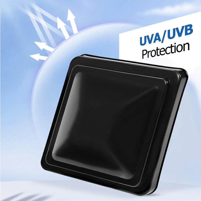 DURAFORCE 2PCS 14"X14" For RV Replacement Black Roof Vent Cover Camper Trailer Ventline