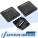 DURAFORCE 2PCS 14"X14" For RV Replacement Black Roof Vent Cover Camper Trailer Ventline
