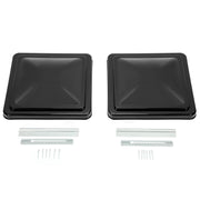 DURAFORCE 2PCS 14"X14" For RV Replacement Black Roof Vent Cover Camper Trailer Ventline