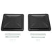 DURAFORCE 2PCS 14"X14" For RV Replacement Black Roof Vent Cover Camper Trailer Ventline