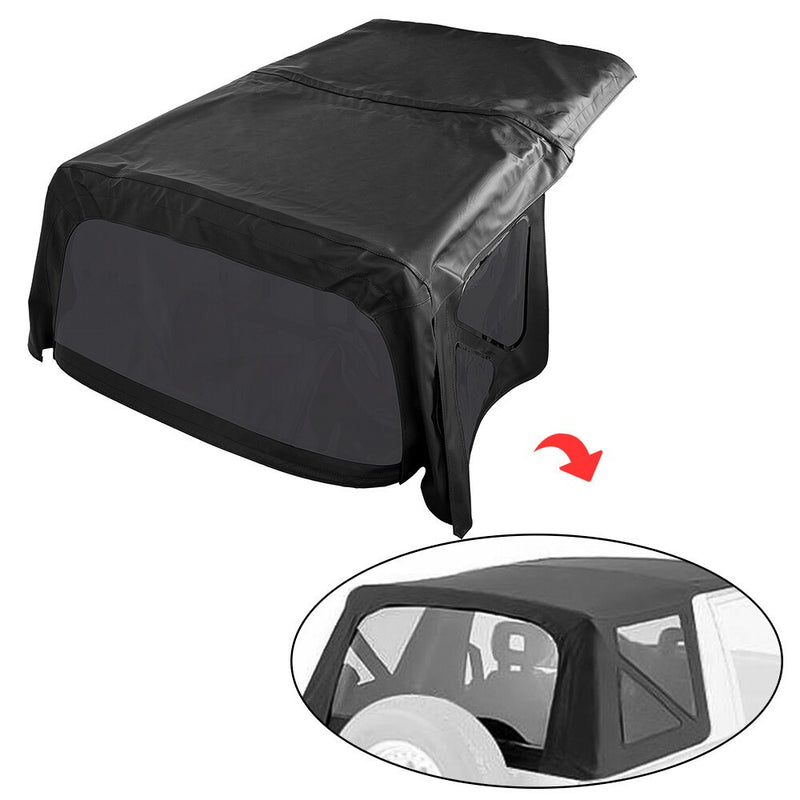 DURAFORCE For 1995-1998 Suzuki Sidekick Soft Top & Zip Out Tinted Windows Black