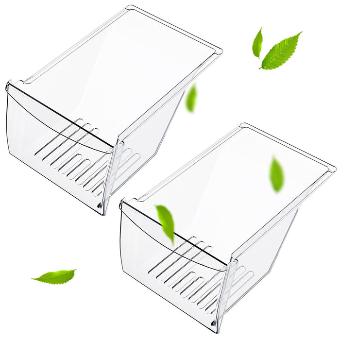 DURAFORCE 2 x Crisper Drawer Compatible with Frigidaire Refrigerator 240337103 240337107