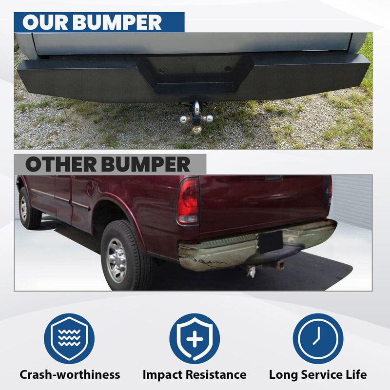 DURAFORCE For 73-97 Ford F150 F250 F350 F-Series Full Size Steel Rear Bumper