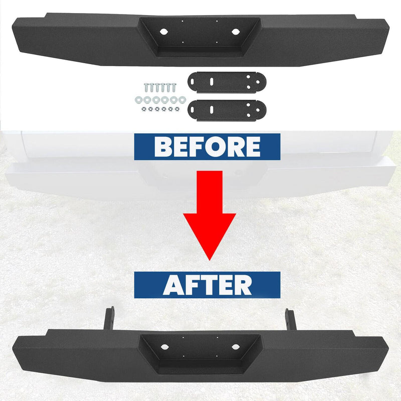 DURAFORCE For 73-97 Ford F150 F250 F350 F-Series Full Size Steel Rear Bumper