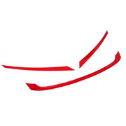 DURAFORCE FOR 2016-2021 HONDA CIVIC JDM GLOSSY RED ABS FRONT GRILL TRIM COVER GARNISH- 3PC