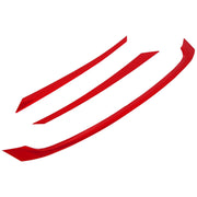 DURAFORCE FOR 2016-2021 HONDA CIVIC JDM GLOSSY RED ABS FRONT GRILL TRIM COVER GARNISH- 3PC