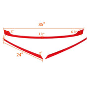 DURAFORCE FOR 2016-2021 HONDA CIVIC JDM GLOSSY RED ABS FRONT GRILL TRIM COVER GARNISH- 3PC