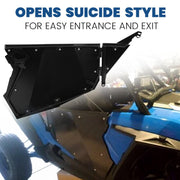DURAFORCE Pair Aluminum Full Doors UTV Side for 14-23 Polaris RZR XP 1000 Turbo S FOX High