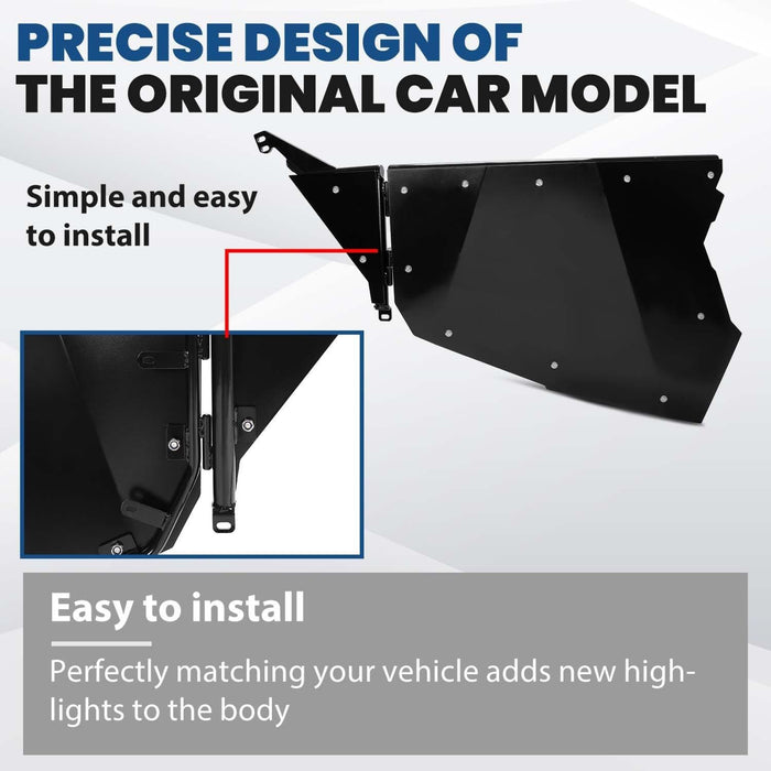 DURAFORCE Pair Aluminum Full Doors UTV Side for 14-23 Polaris RZR XP 1000 Turbo S FOX High