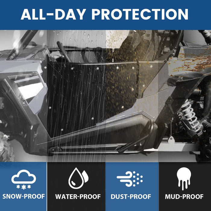 DURAFORCE Pair Aluminum Full Doors UTV Side for 14-23 Polaris RZR XP 1000 Turbo S FOX High