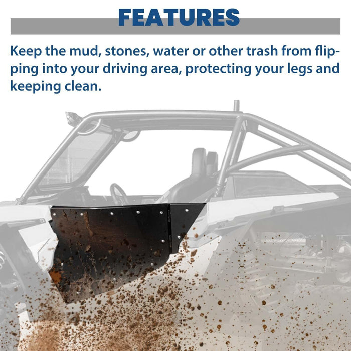 DURAFORCE Pair Aluminum Full Doors UTV Side for 14-23 Polaris RZR XP 1000 Turbo S FOX High