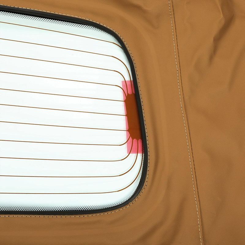 DURAFORCE Tan Convertible Top Fit For Ford Mustang Soft Top 05-14 w/Heated Glass Window