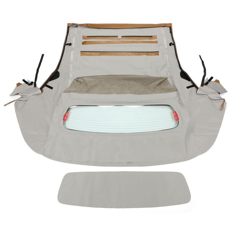 DURAFORCE Tan Convertible Top Fit For Ford Mustang Soft Top 05-14 w/Heated Glass Window