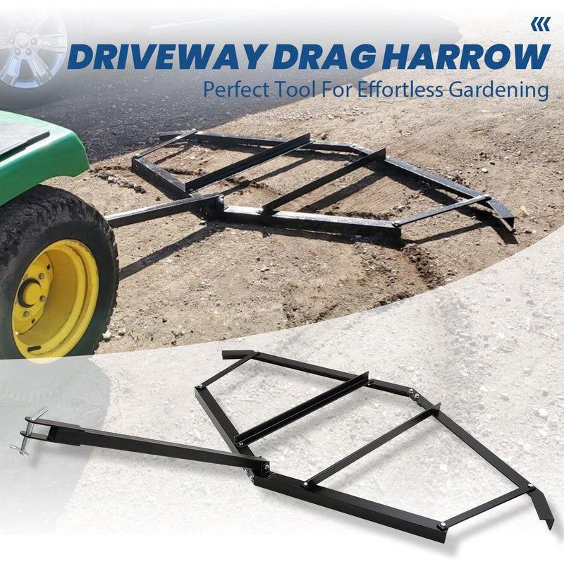 DURAFORCE 72" Adjustable Tow-Behind ForATV UTV Lawn Tractor Landscape Driveway Harrow Drag