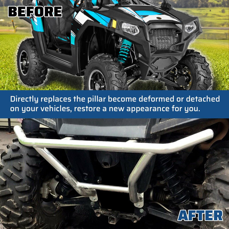 DURAFORCE Aluminum Rear Bumper Brush Guard Protector For 08-14 Polaris RZR 800 RZR S RZR 4