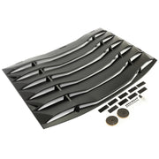 DURAFORCE Rear Window Louver Windshield Cover Sun Shade Vent For Dodge Charger 2011-2023