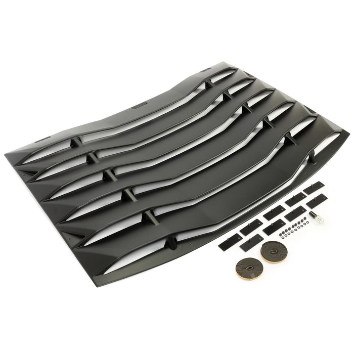 DURAFORCE Rear Window Louver Windshield Cover Sun Shade Vent For Dodge Charger 2011-2023