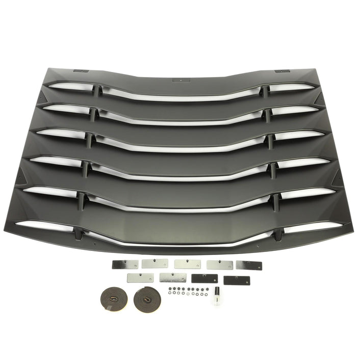 DURAFORCE Rear Window Louver Windshield Cover Sun Shade Vent For Dodge Charger 2011-2023