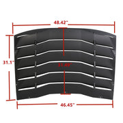 DURAFORCE Rear Window Louver Windshield Cover Sun Shade Vent For Dodge Charger 2011-2023