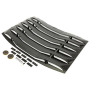 DURAFORCE Rear Window Louver Windshield Cover Sun Shade Vent For Dodge Charger 2011-2023