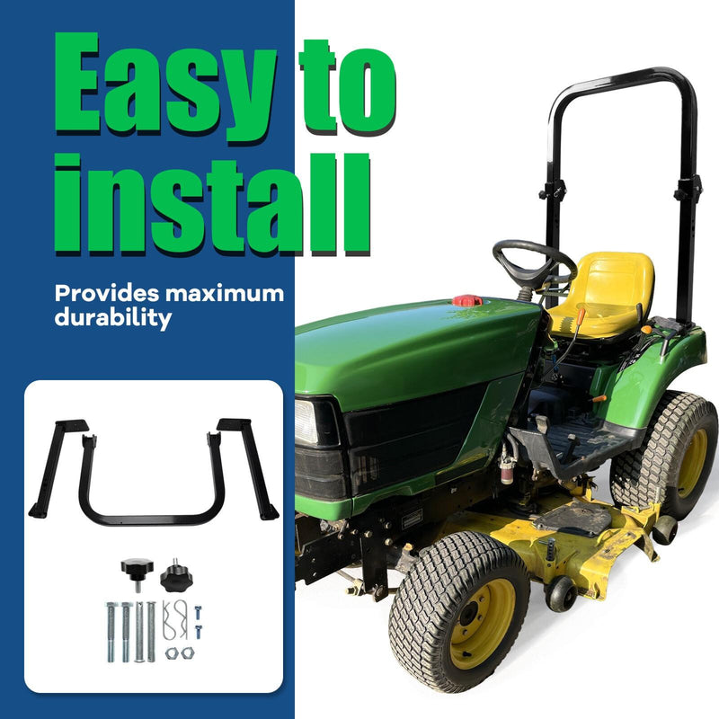 DURAFORCE Adjustable Folding ROPS Protection Structure For John Deere 2210 & 2305 Rollbar
