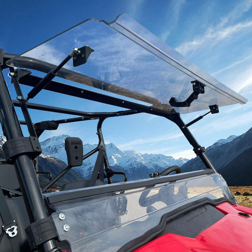 DURAFORCE For Honda Pioneer 1000 / 1000-5 Scratch Resistant Flip Windshield 2016-2025