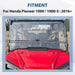 DURAFORCE For Honda Pioneer 1000 / 1000-5 Scratch Resistant Flip Windshield 2016-2025