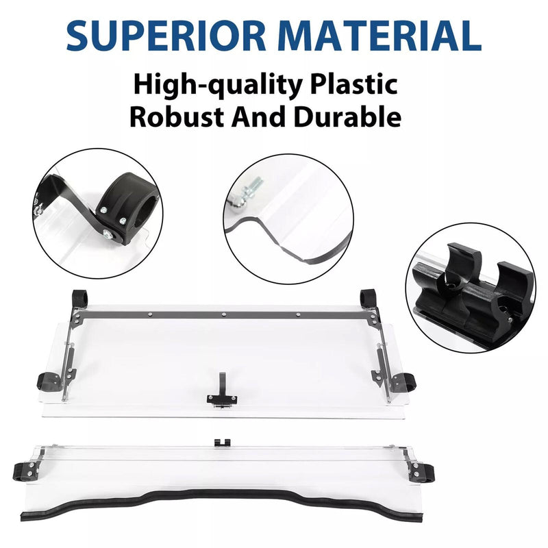 DURAFORCE For Honda Pioneer 1000 / 1000-5 Scratch Resistant Flip Windshield 2016-2025