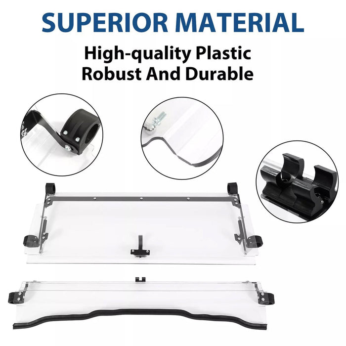 DURAFORCE For Honda Pioneer 1000 / 1000-5 Scratch Resistant Flip Windshield 2016-2025