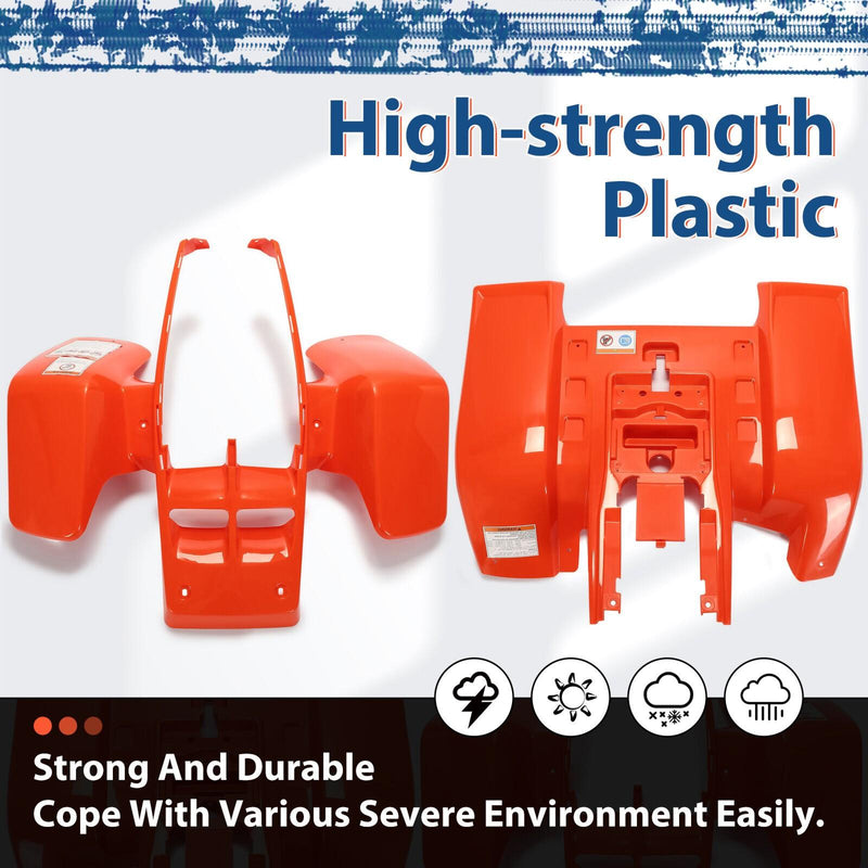 DURAFORCE Front & Rear Fenders Plastic Body Kit For 1987-2006 Yamaha Banshee 350 YFZ350
