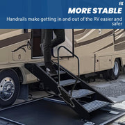 DURAFORCE RV Handrail Step Assist Handrail For 5th Wheel RVs 3 & 4 Solid Step Generation 3
