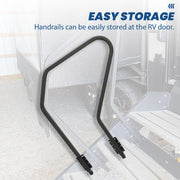 DURAFORCE RV Handrail Step Assist Handrail For 5th Wheel RVs 3 & 4 Solid Step Generation 3