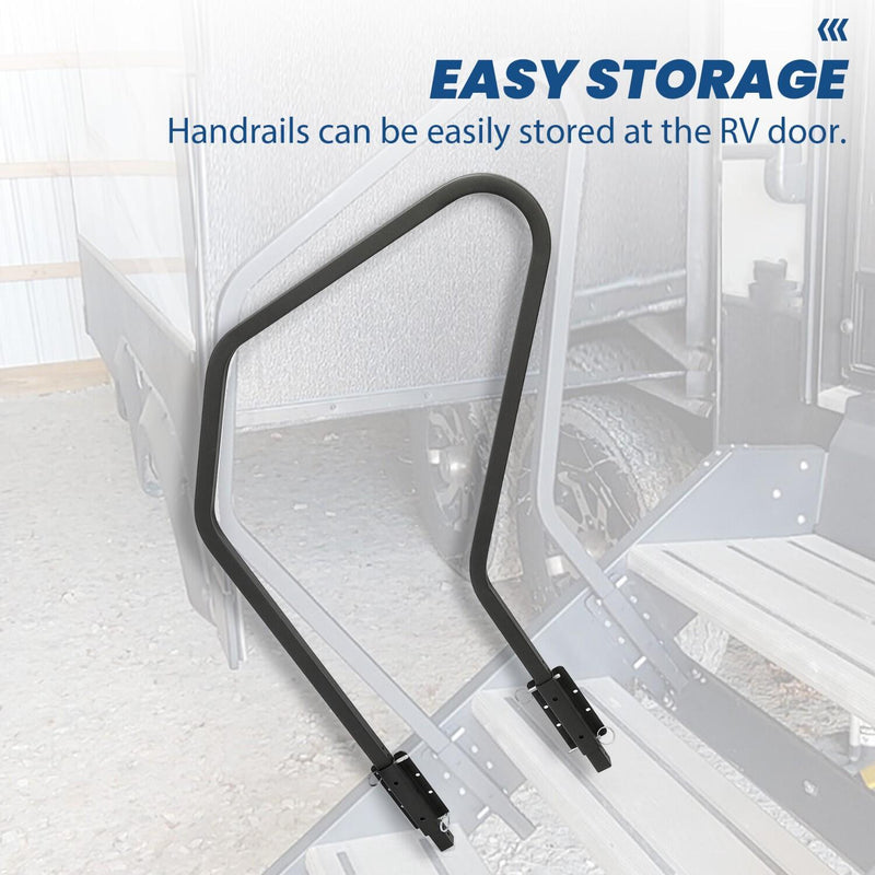 DURAFORCE RV Handrail Step Assist Handrail For 5th Wheel RVs 3 & 4 Solid Step Generation 3