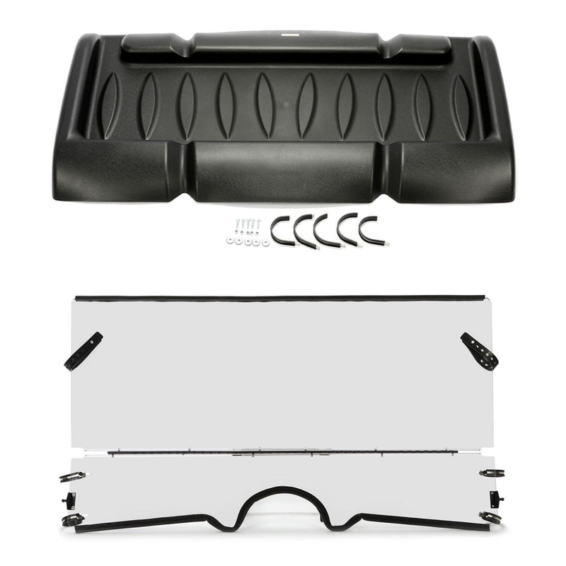 DURAFORCE Top Roof & 1/4" Front Folding Windshield For 2004-2013 Yamaha Rhino 450 660 700