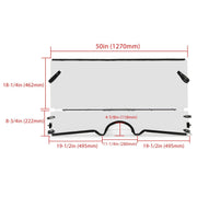 DURAFORCE Top Roof & 1/4" Front Folding Windshield For 2004-2013 Yamaha Rhino 450 660 700
