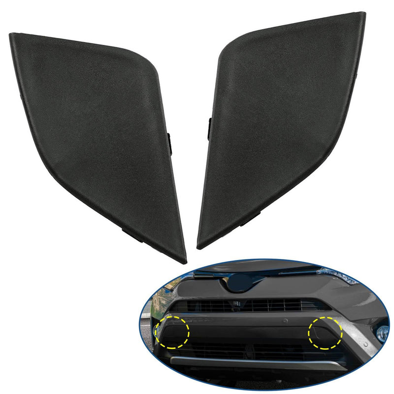 DURAFORCE Front Bumper Tow Hook Eye Cover Cap For Toyota RAV4 2016 2017 2018 Left & Right