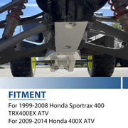 DURAFORCE For Honda TRX 400X/400EX Full Chassis Glide & Swing Arm Skid Plate Gaurd 99-14
