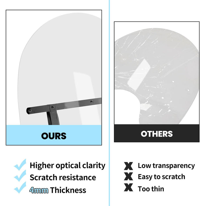 DURAFORCE 26" Clear Front Windscreen Windshield For Harley Softail Fatboy FLS FLST 2000-17