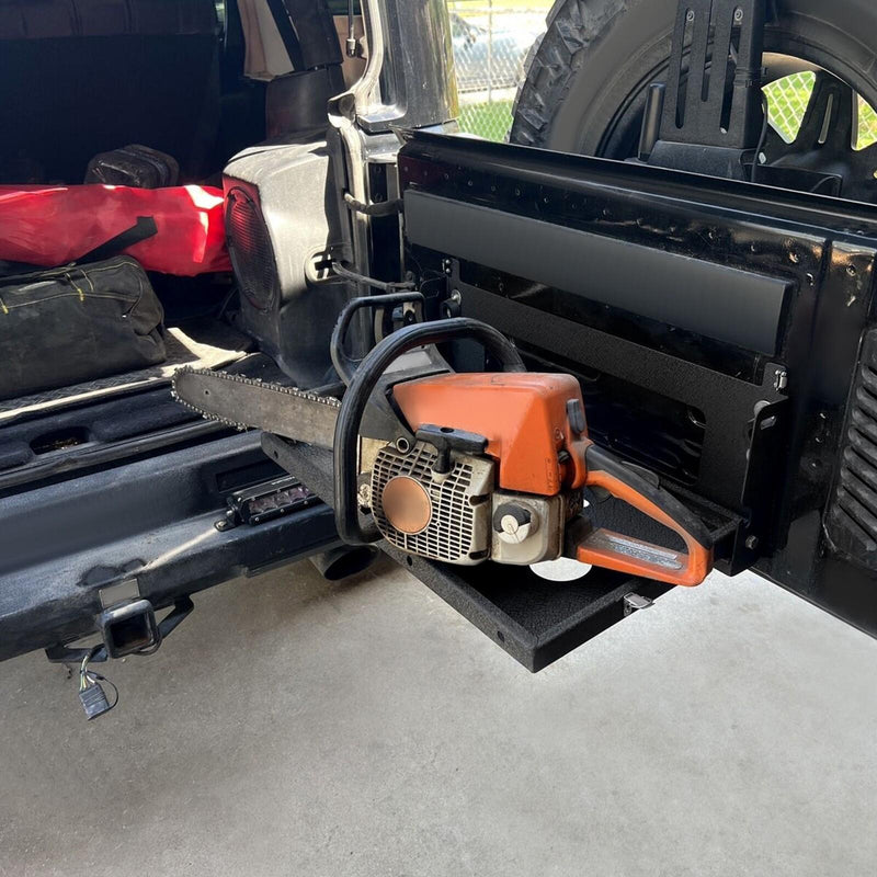DURAFORCE Rear Door Tailgate Table Cargo Shelf Rack Holder For Jeep Wrangler JK JKU 07-19