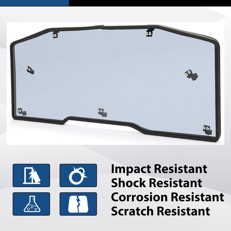 DURAFORCE Heavy Duty Tinted Rear Windshield For 2016-2022 2023 Can-Am Defender HD / MAX HD