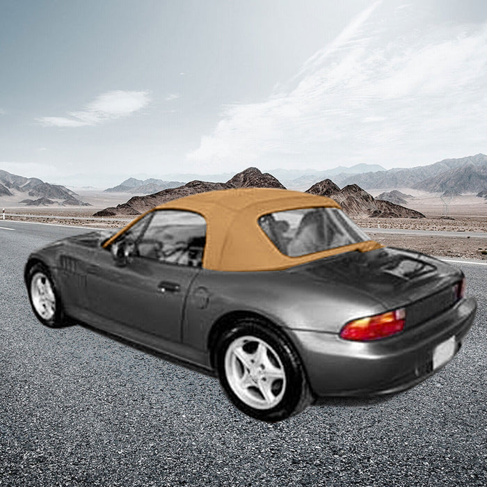 DURAFORCE Soft Top Replacement Tan Fit 1996-2002 BMW Z3 Convertible Plastic Window