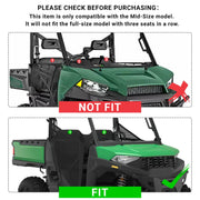 DURAFORCE 2 pcs Hard Top Roof Fit Polaris Ranger 570 Crew Mid-Size 2015-2019 4 Seat