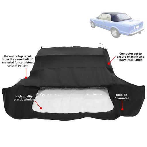DURAFORCE Convertible Soft Top & Plastic Window For BMW 3-Series E30 E36 1986 1987-1993