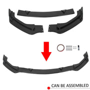 DURAFORCE For Infiniti Q50 Premium Base Sedan 14-17 Glossy Black Front Bumper Lip Spoiler