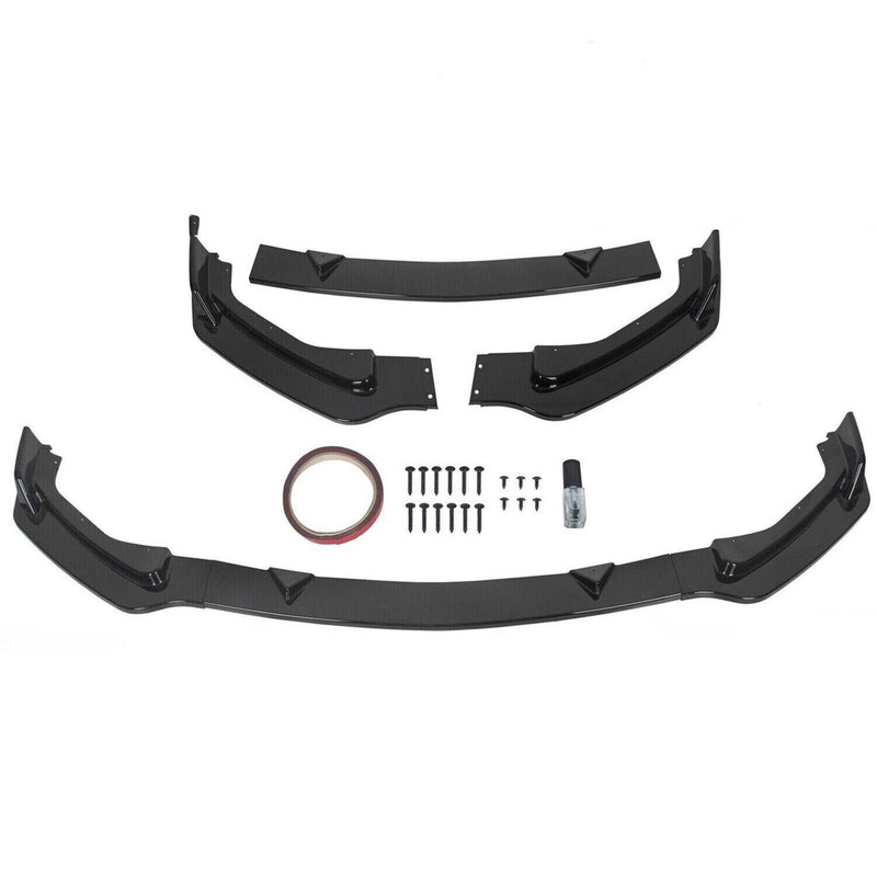 DURAFORCE For Infiniti Q50 Premium Base Sedan 14-17 Glossy Black Front Bumper Lip Spoiler