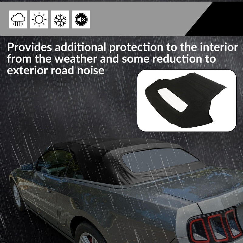 DURAFORCE For Ford Mustang 05-14 Convertible Soft Top w/Plastic Window Sailcloth Vinyl
