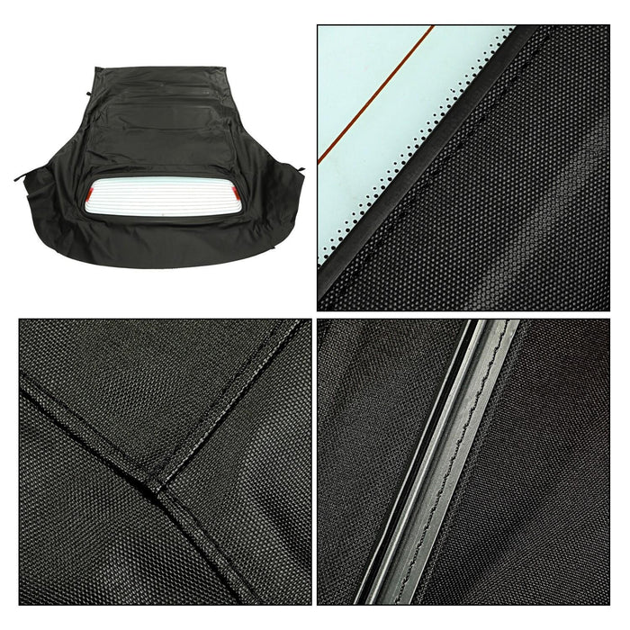 DURAFORCE For Ford Mustang 2005-14 Convertible Soft Top w/ Glass Window - Black Sailcloth